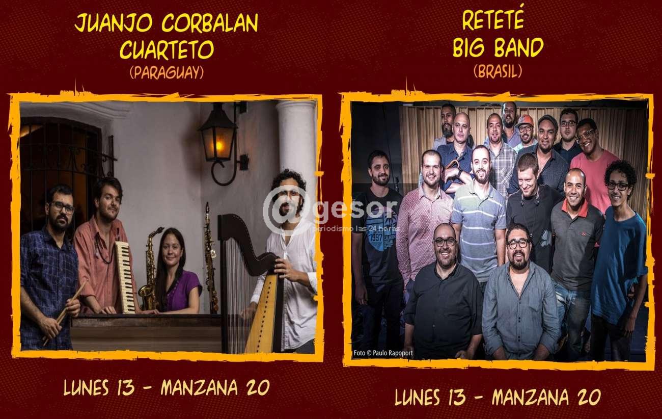 Con la presencia e Juanjo Corbalán Cuarteto, de Paraguay, y Reteté Big Band de Brasil.